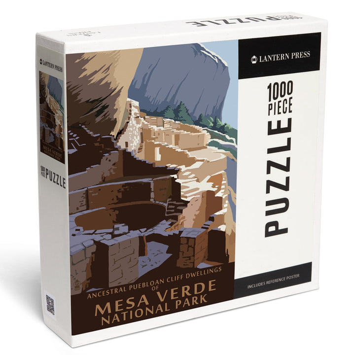 Mesa Verde National Park, Colorado, Long House, Jigsaw Puzzle Puzzle Lantern Press 