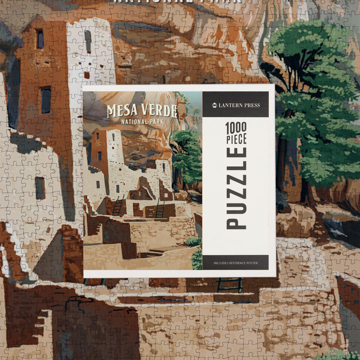 Mesa Verde National Park, Colorado, Painterly National Park Series, Jigsaw Puzzle Puzzle Lantern Press 