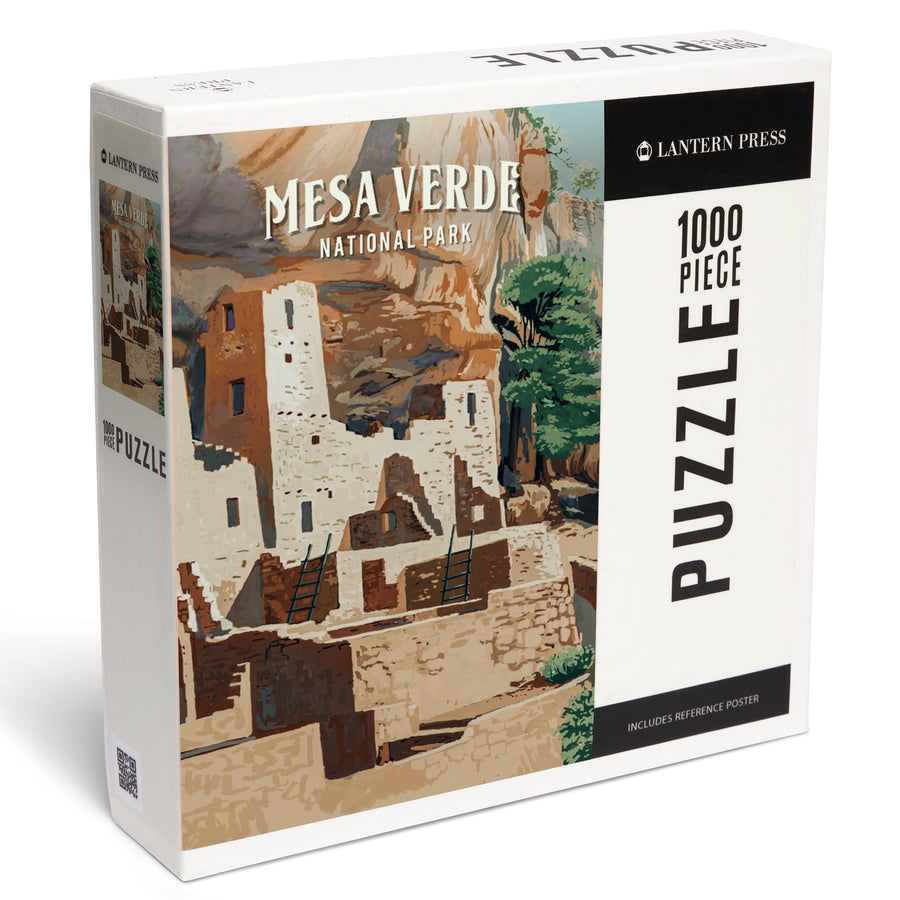 Mesa Verde National Park, Colorado, Painterly National Park Series, Jigsaw Puzzle Puzzle Lantern Press 