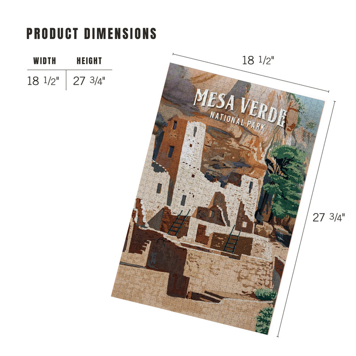 Mesa Verde National Park, Colorado, Painterly National Park Series, Jigsaw Puzzle Puzzle Lantern Press 