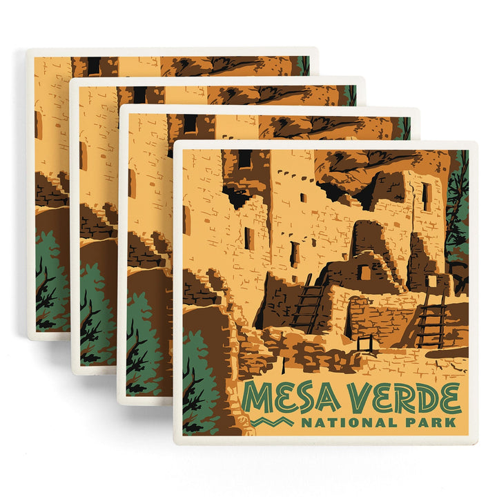 Mesa Verde National Park, Explorer Series, Coasters Coasters Lantern Press 