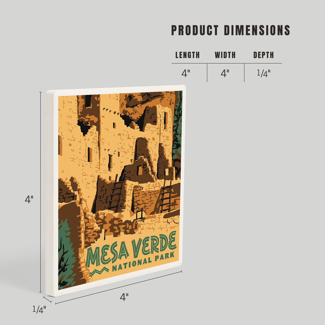 Mesa Verde National Park, Explorer Series, Coasters Coasters Lantern Press 