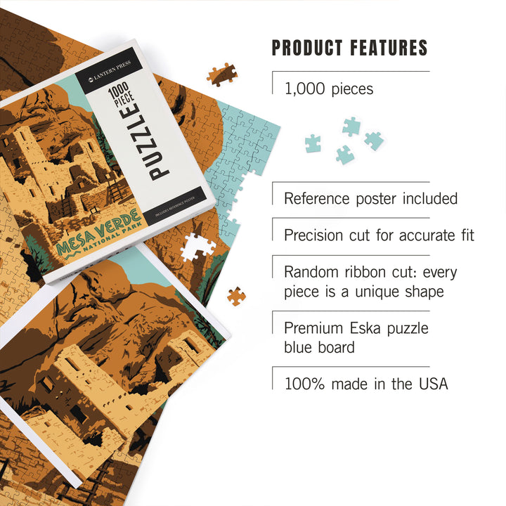 Mesa Verde National Park, Explorer Series, Jigsaw Puzzle Puzzle Lantern Press 