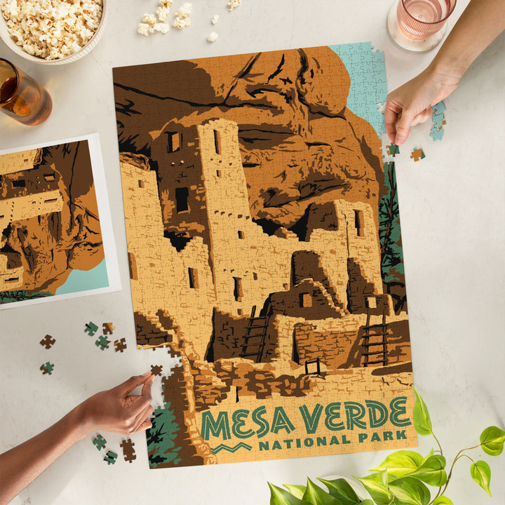 Mesa Verde National Park, Explorer Series, Jigsaw Puzzle Puzzle Lantern Press 