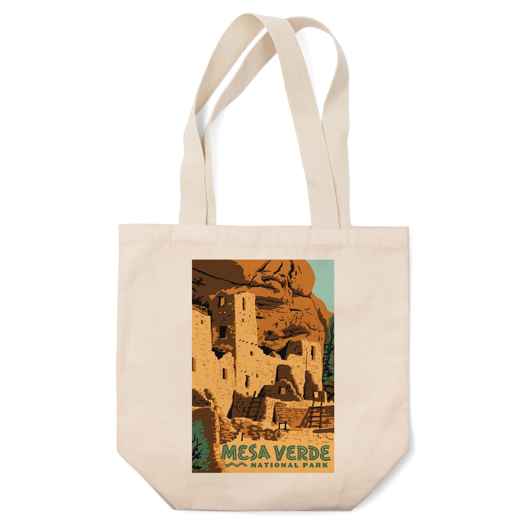 Mesa Verde National Park, Explorer Series, Lantern Press Artwork, Tote Bag Totes Lantern Press 