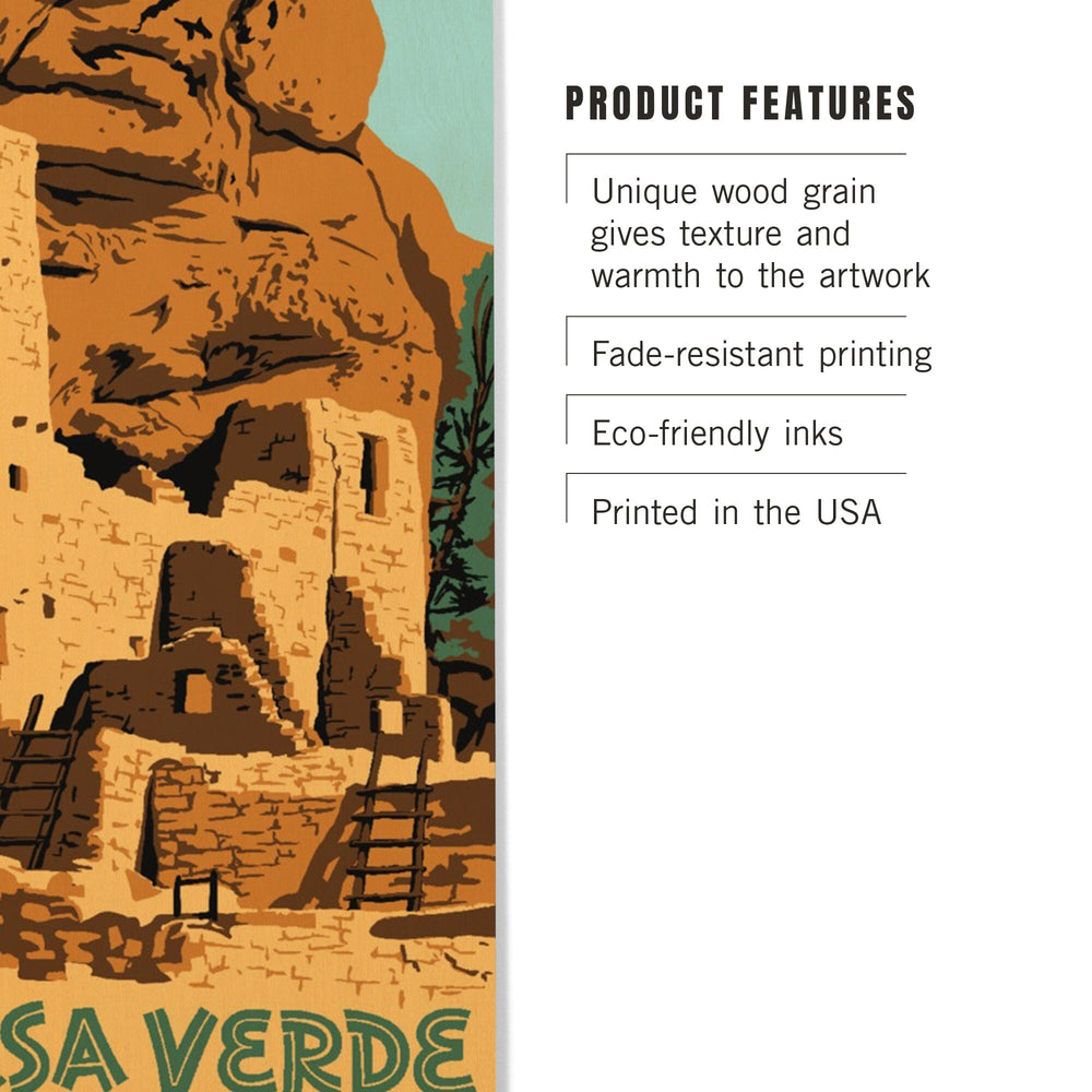 Mesa Verde National Park, Explorer Series, Lantern Press Artwork, Wood Signs and Postcards Wood Lantern Press 