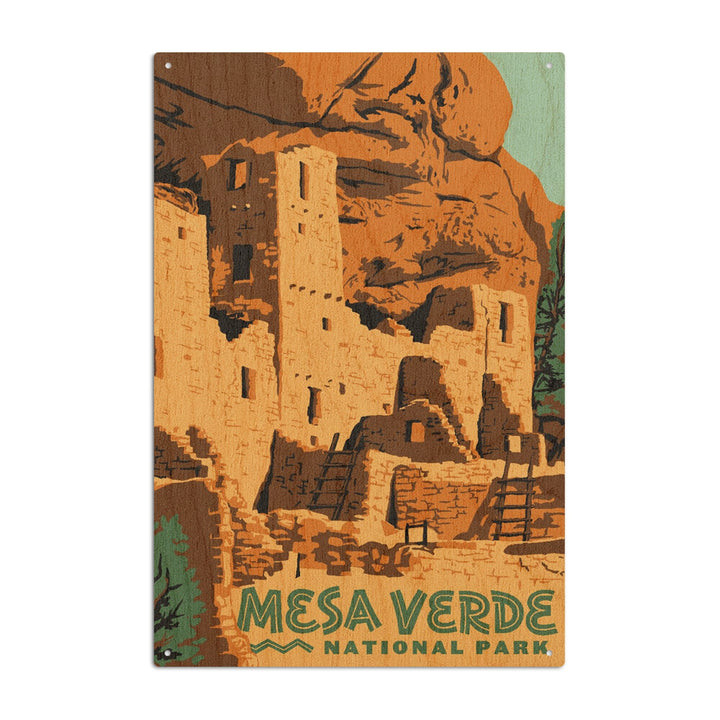 Mesa Verde National Park, Explorer Series, Lantern Press Artwork, Wood Signs and Postcards Wood Lantern Press 6x9 Wood Sign 
