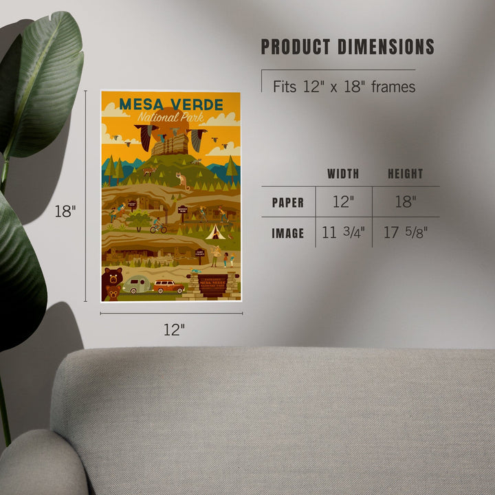 Mesa Verde National Park, Geometric National Park Series, Art & Giclee Prints Art Lantern Press 
