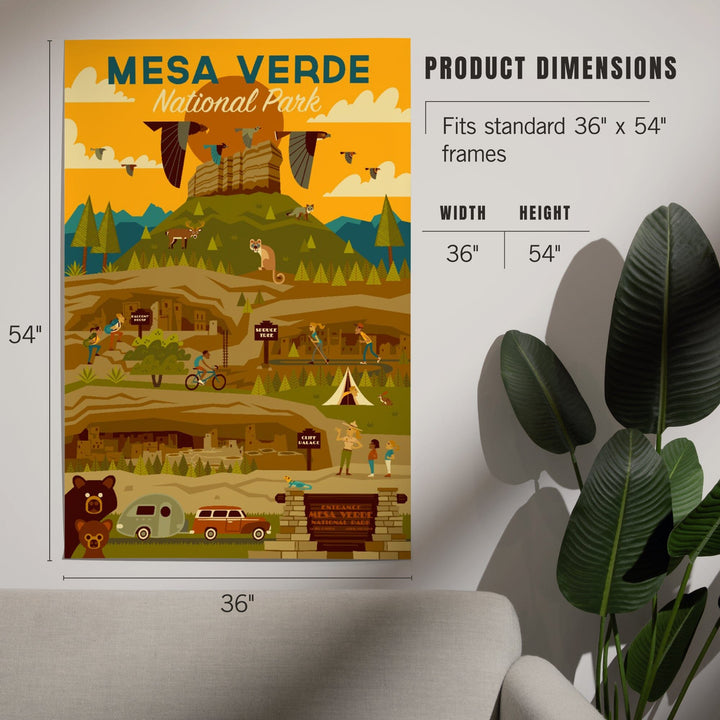 Mesa Verde National Park, Geometric National Park Series, Art & Giclee Prints Art Lantern Press 
