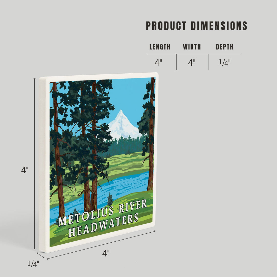 Metolius River Headwaters, Oregon, Coasters Coasters Lantern Press 