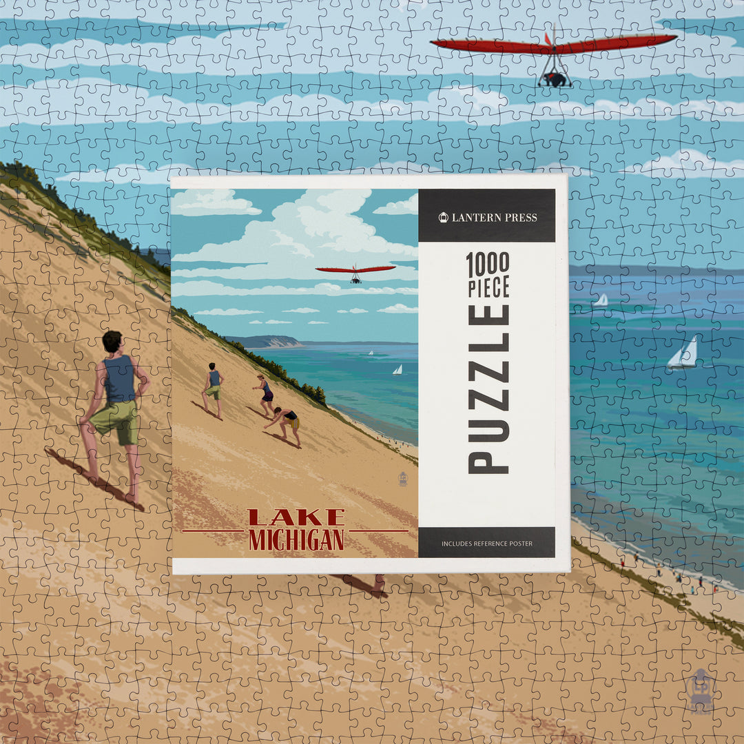 Michigan, Dunes, Jigsaw Puzzle Puzzle Lantern Press 