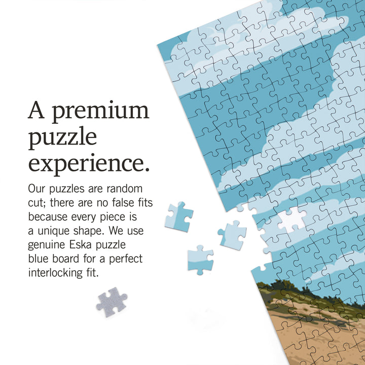 Michigan, Dunes, Jigsaw Puzzle Puzzle Lantern Press 