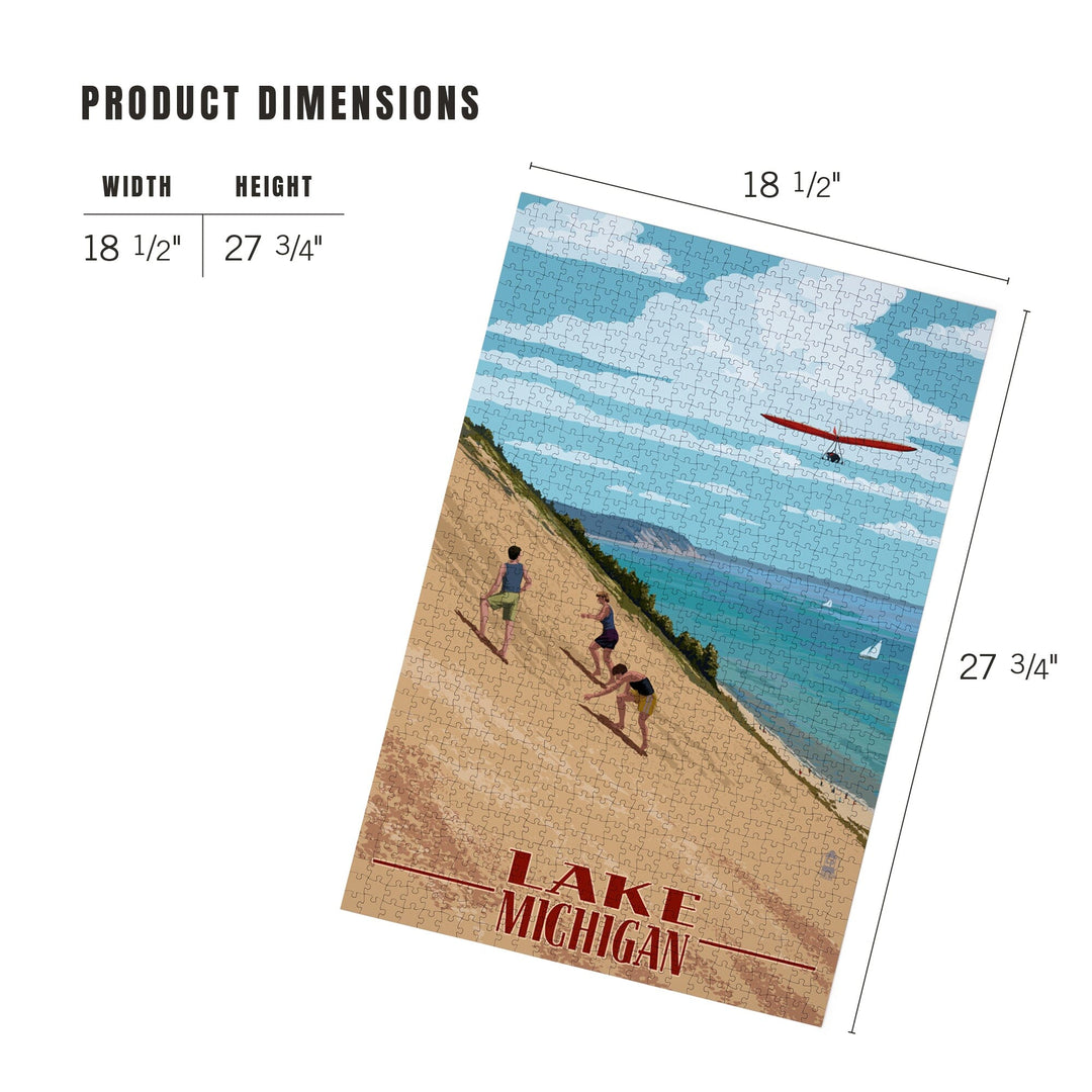Michigan, Dunes, Jigsaw Puzzle Puzzle Lantern Press 