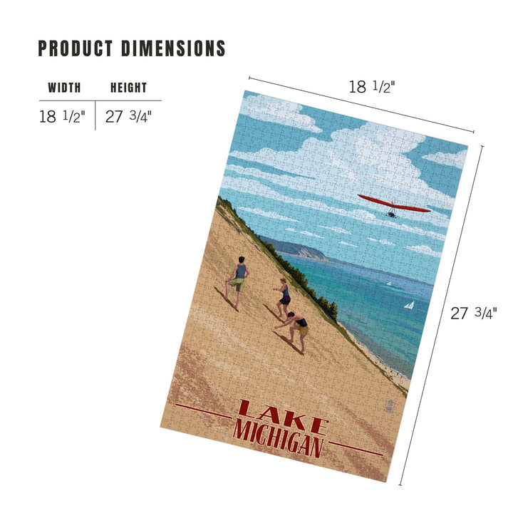 Michigan, Dunes, Jigsaw Puzzle Puzzle Lantern Press 