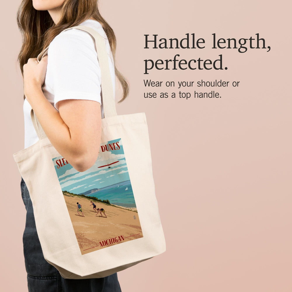 Michigan, Painterly, Sleeping Bear Dunes, Tote Bag Totes Lantern Press 