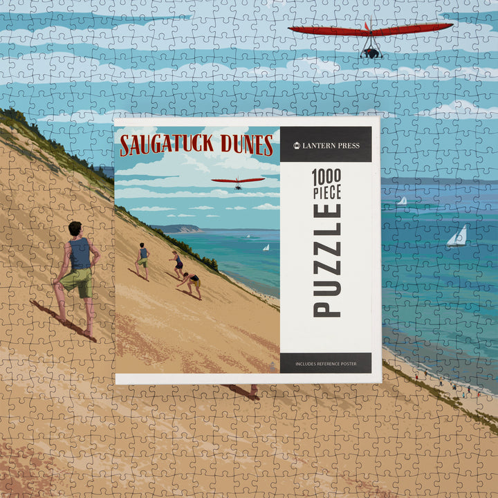 Michigan, Saugatuck Dunes, Jigsaw Puzzle Puzzle Lantern Press 