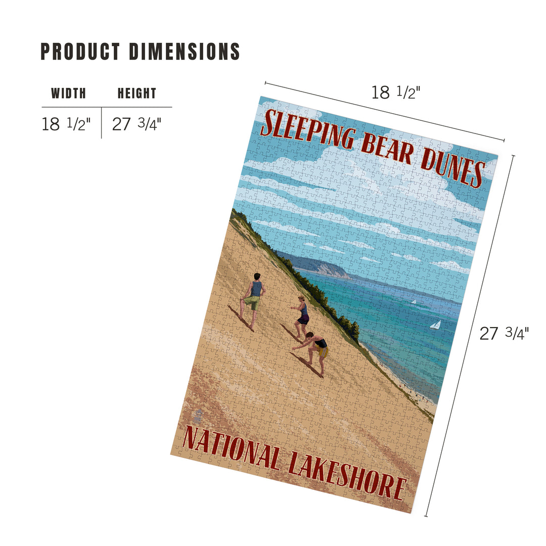 Michigan, Sleeping Bear Dunes, Jigsaw Puzzle Puzzle Lantern Press 