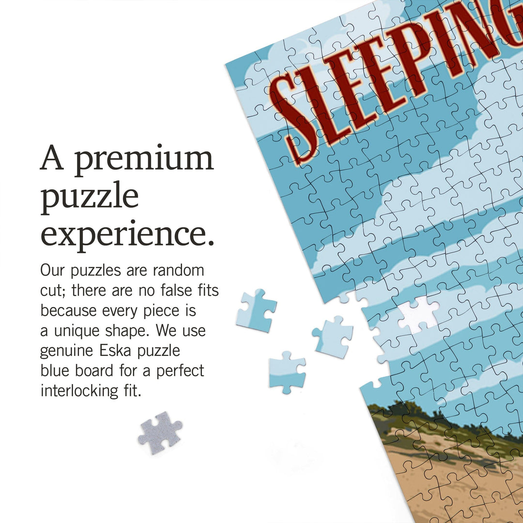 Michigan, Sleeping Bear Dunes, Jigsaw Puzzle Puzzle Lantern Press 