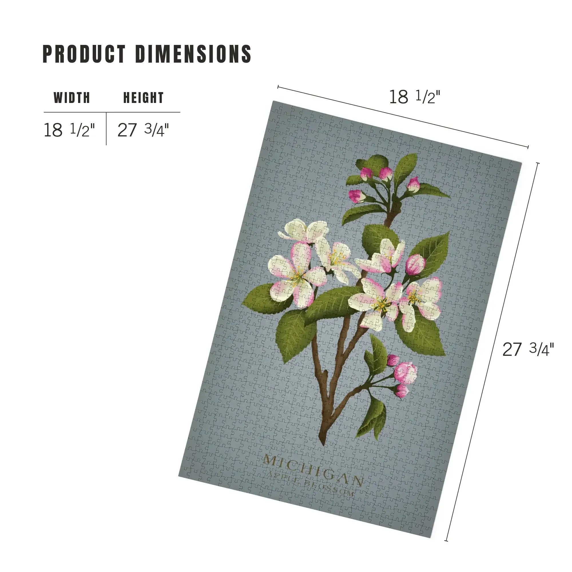 Michigan, Vintage Flora, State Series, Apple Blossom, 1000 piece