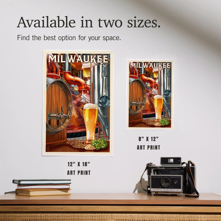 Milwaukee, Wisconsin, Art of the Beer, Art & Giclee Prints Art Lantern Press 