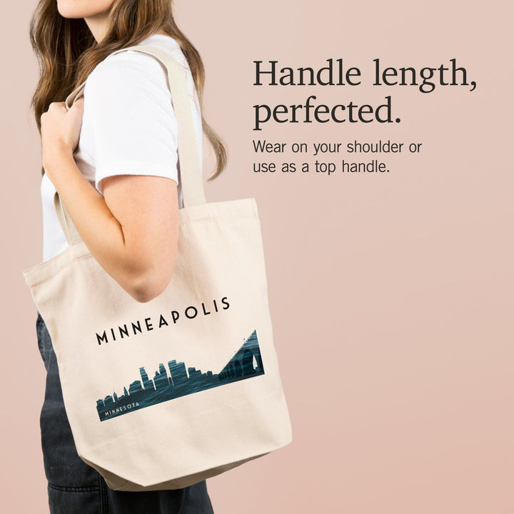 Minneapolis, Minnesota, Water Skyline, Tote Bag Totes Lantern Press 