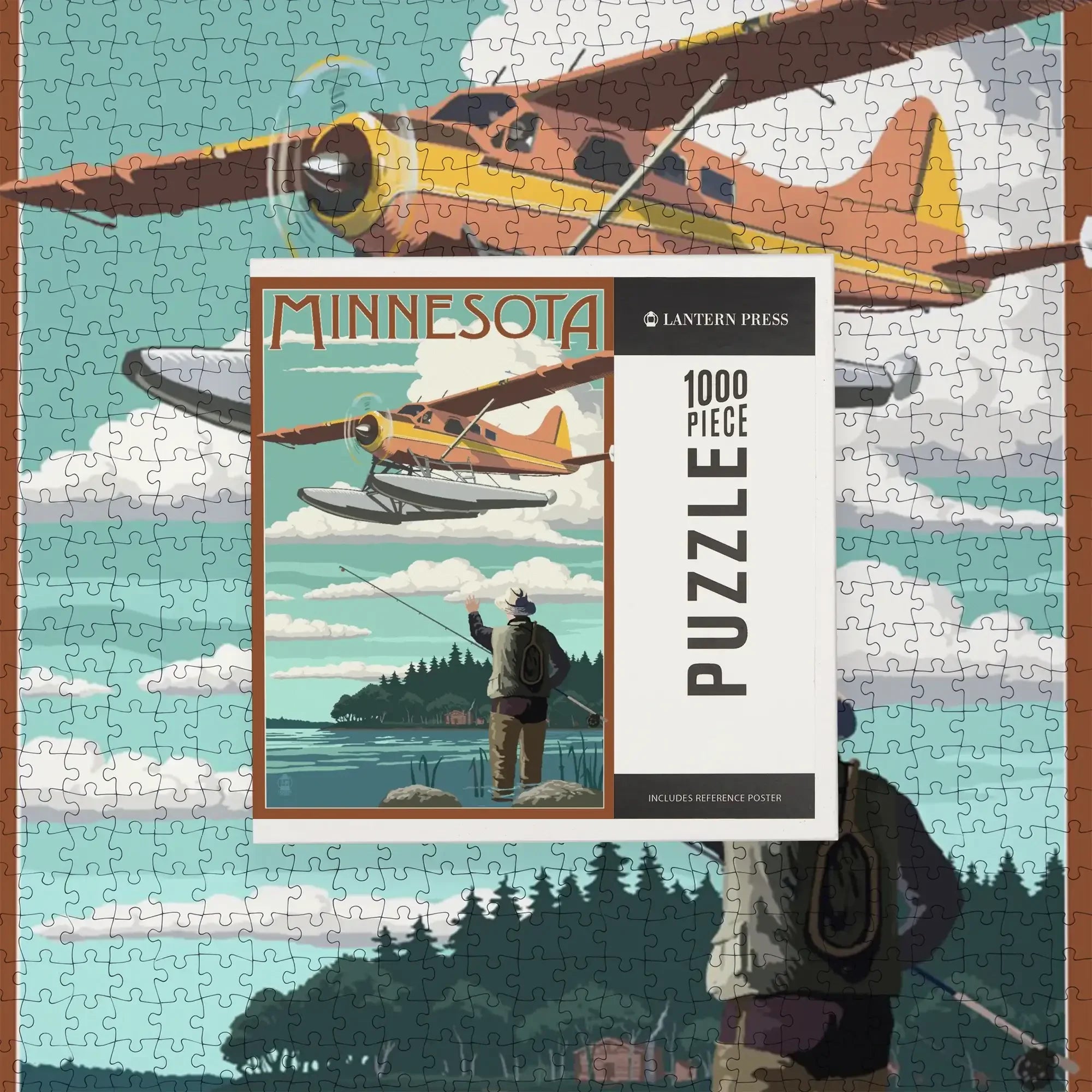 Minnesota, Float Plane and Fisherman, 1000 piece jigsaw puzzle