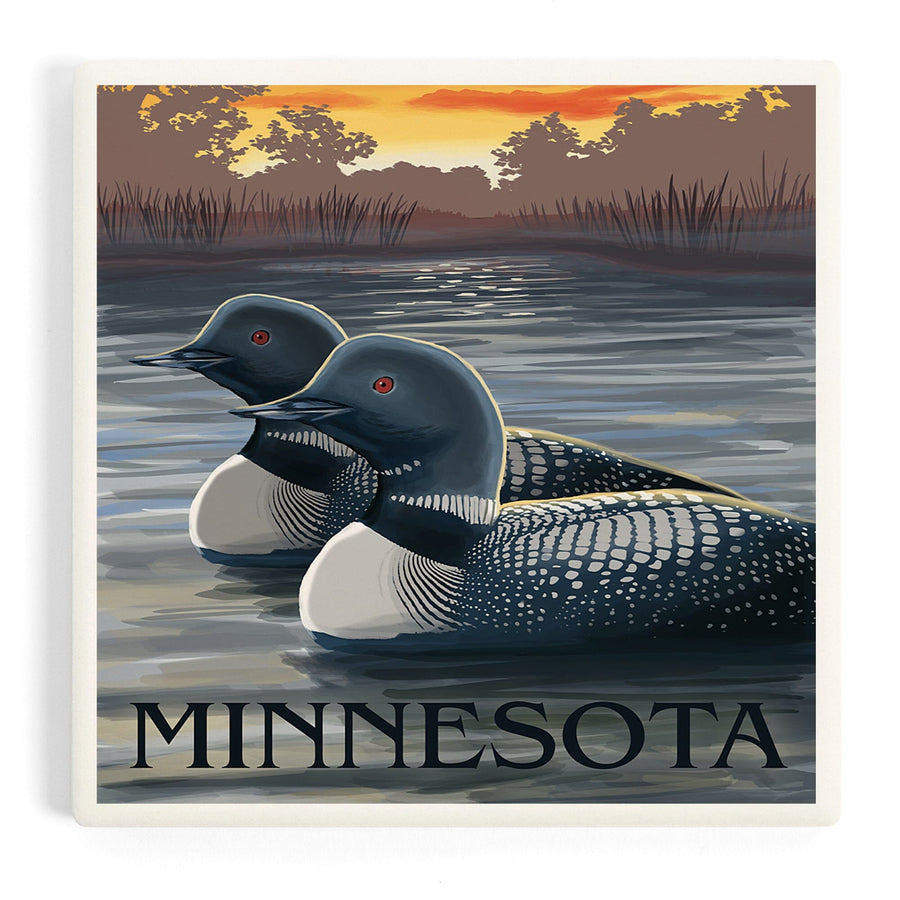 Minnesota Loons, Coasters Coasters Lantern Press 