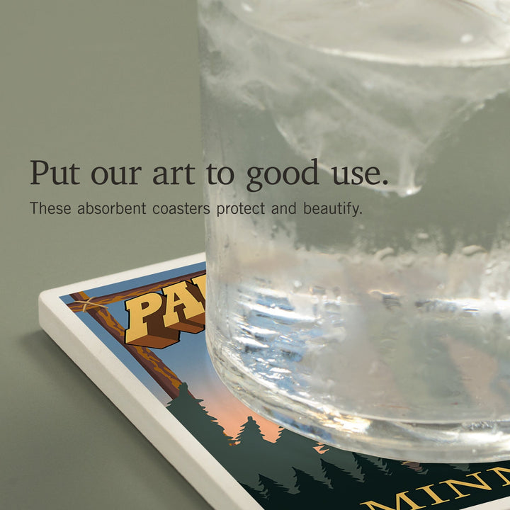 Minnesota, Paul Bunyan, Coasters Coasters Lantern Press 