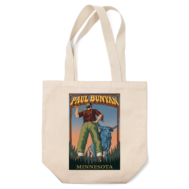 Minnesota, Paul Bunyan, Tote Bag Totes Lantern Press 