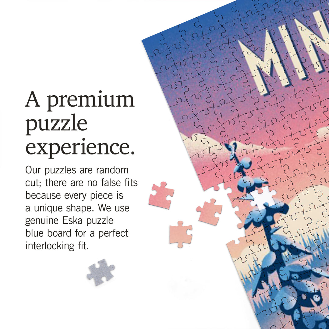 Minnesota, Shred the Gnar, Snowboarding, Jigsaw Puzzle Puzzle Lantern Press 
