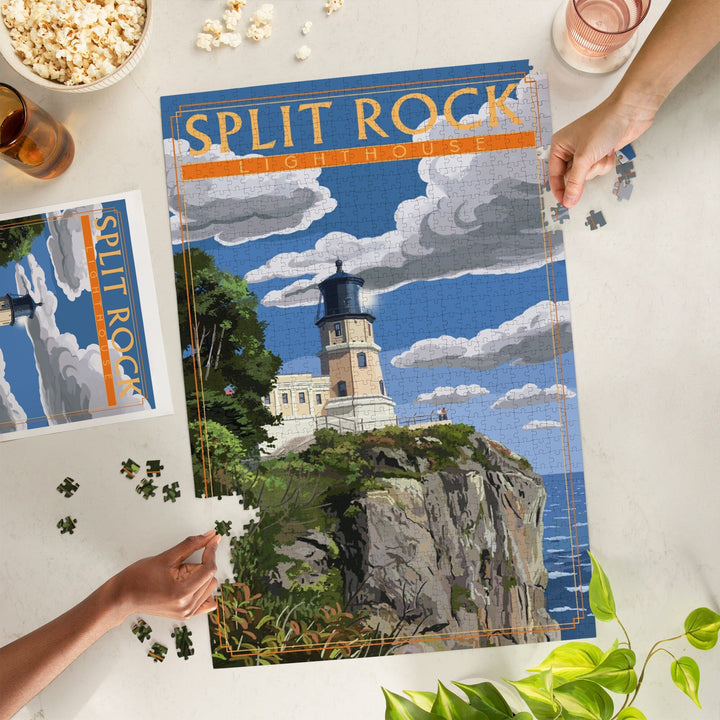 Minnesota, Split Rock Lighthouse, Jigsaw Puzzle Puzzle Lantern Press 