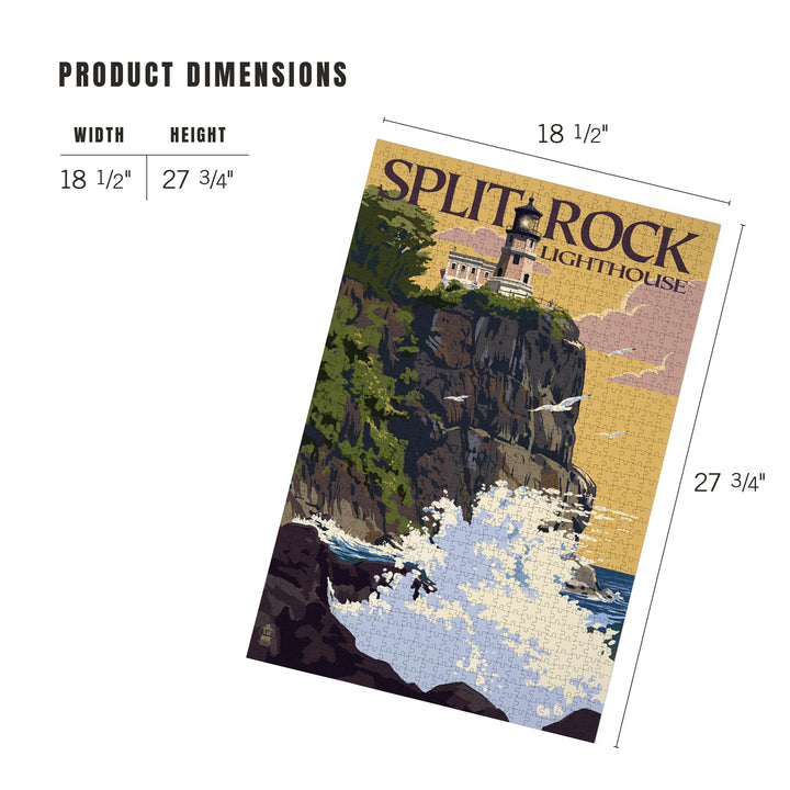 Minnesota, Split Rock Lighthouse on Lake Superior, Jigsaw Puzzle Puzzle Lantern Press 