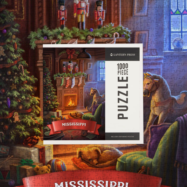 Mississippi, Christmas Morning, Jigsaw Puzzle Puzzle Lantern Press 