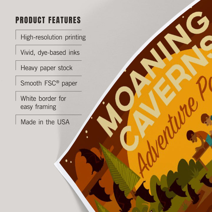 Moaning Caverns Adventure Park, California, Geometric, Art & Giclee Prints Art Lantern Press 