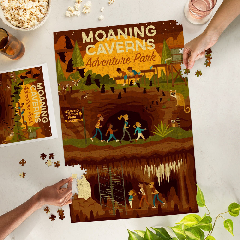 Moaning Caverns Adventure Park, California, Geometric, Jigsaw Puzzle Puzzle Lantern Press 