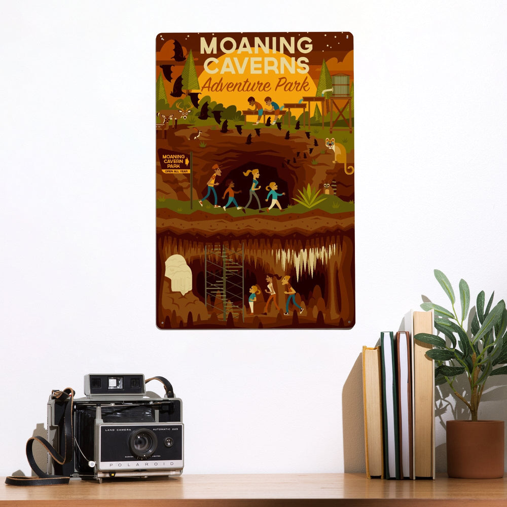 Moaning Caverns Adventure Park, California, Geometric, Metal Signs Metal Lantern Press 