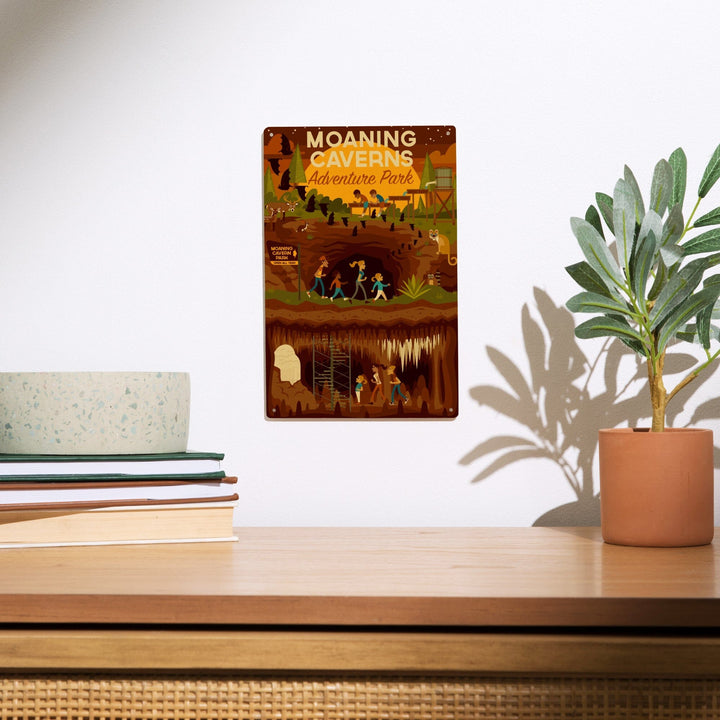 Moaning Caverns Adventure Park, California, Geometric, Wood Signs and Postcards Wood Lantern Press 