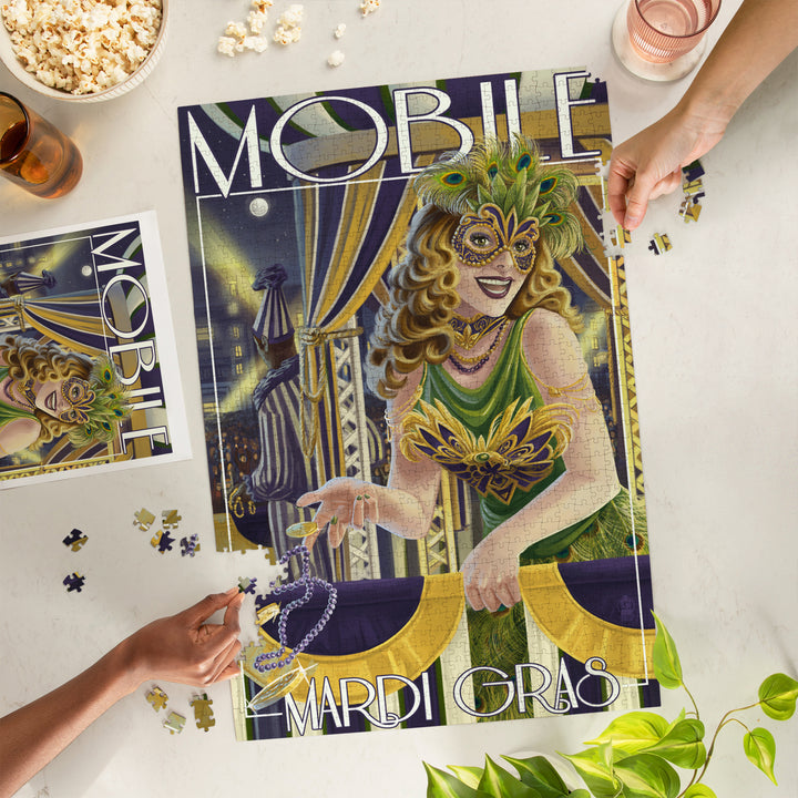 Mobile, Alabama, Mardi Gras, Jigsaw Puzzle Puzzle Lantern Press 