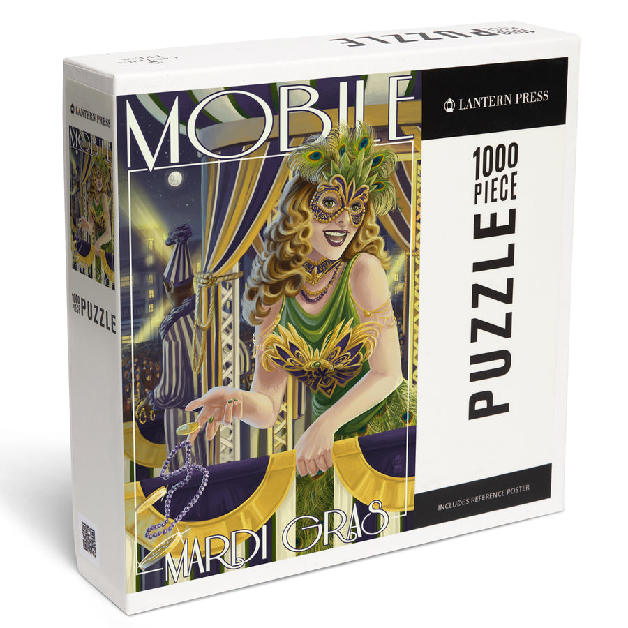 Mobile, Alabama, Mardi Gras, Jigsaw Puzzle Puzzle Lantern Press 