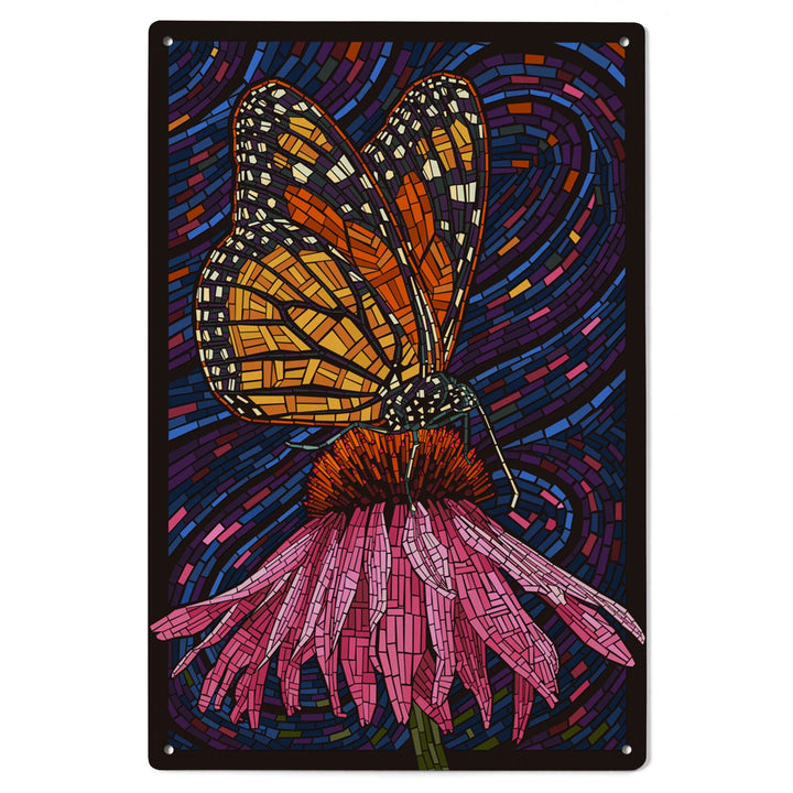Monarch Butterfly, Paper Mosaic, Lantern Press Artwork, Wood Signs and Postcards Wood Lantern Press 