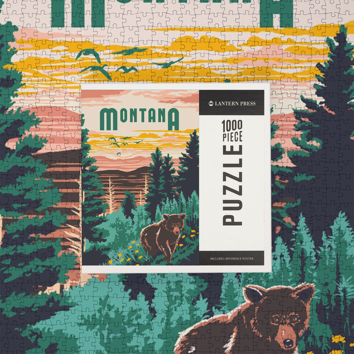Montana, Explorer Series, Jigsaw Puzzle Puzzle Lantern Press 