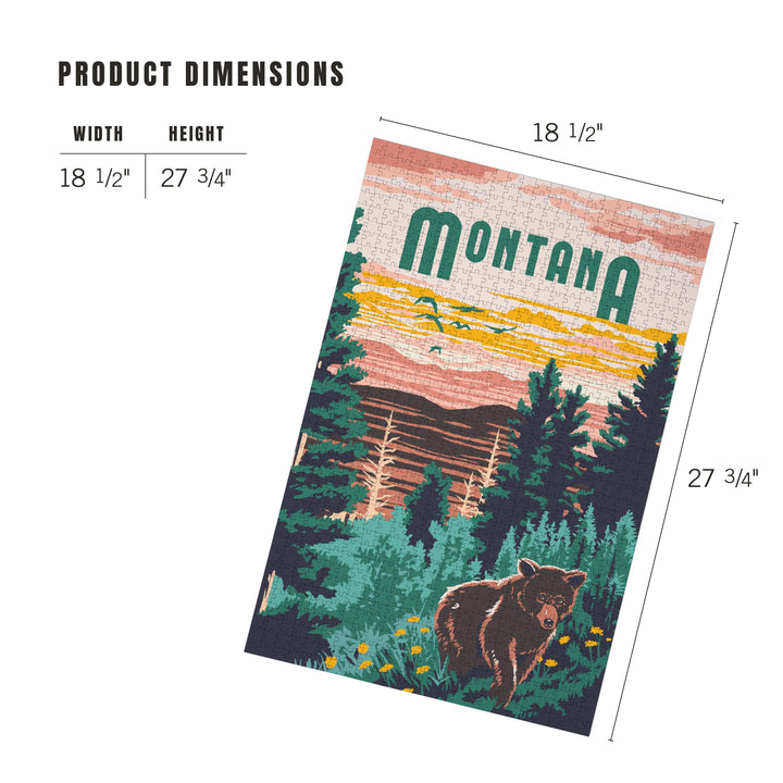 Montana, Explorer Series, Jigsaw Puzzle Puzzle Lantern Press 