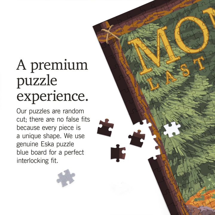 Montana, Last Best Place, Bear in Forest, Jigsaw Puzzle Puzzle Lantern Press 