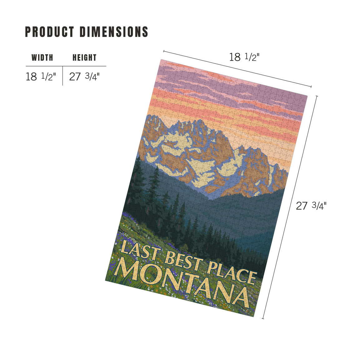 Montana, Last Best Place, Spring Flowers, Jigsaw Puzzle Puzzle Lantern Press 