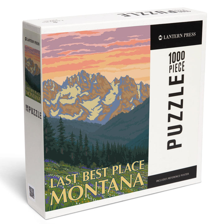 Montana, Last Best Place, Spring Flowers, Jigsaw Puzzle Puzzle Lantern Press 