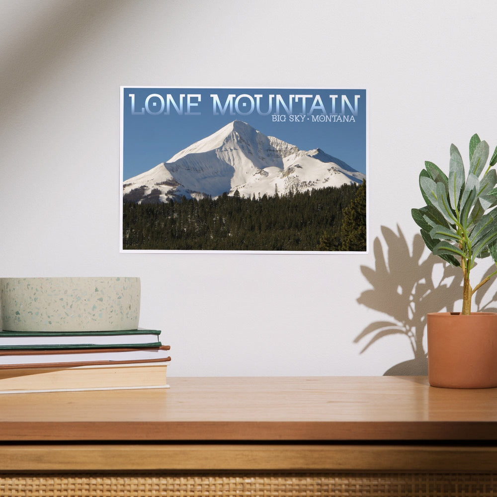Montana, Lone Mountain, Art & Giclee Prints Art Lantern Press 