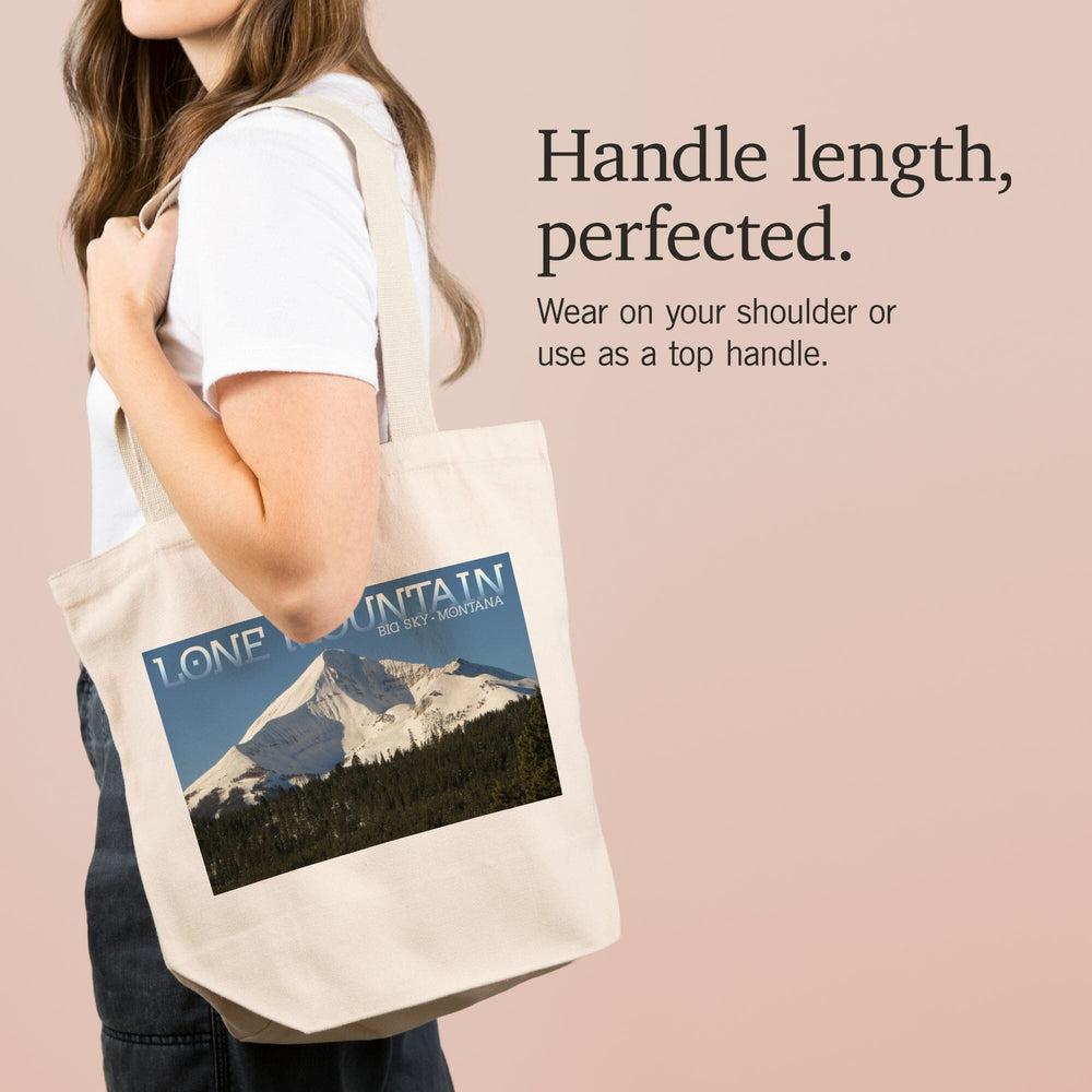 Montana, Lone Mountain, Tote Bag Totes Lantern Press 
