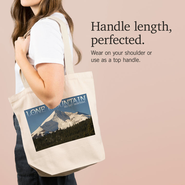 Montana, Lone Mountain, Tote Bag Totes Lantern Press 