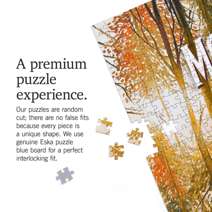 Montana, Walk In The Woods, Day Hike, Fall, Jigsaw Puzzle Puzzle Lantern Press 