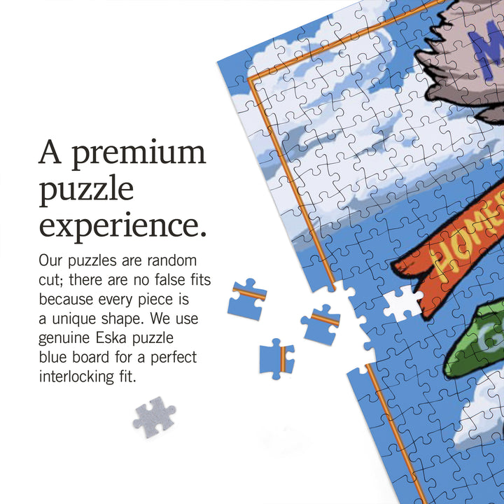 Montauk, New York, Sign Destinations, Jigsaw Puzzle Puzzle Lantern Press 